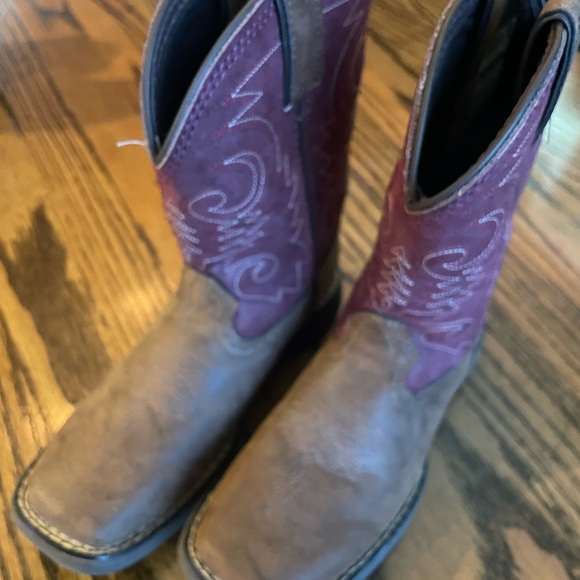 Durango Pink and Brown Western Boots - Picture 2 of 9